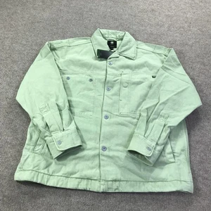 G-Star RAW Oversized Workwear Jacket Womens Medium Green Denim Rainbow Cameo - Picture 1 of 13