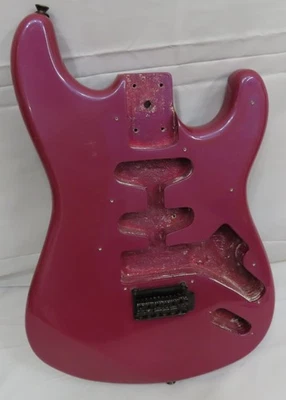 Vintage 80's Kramer Focus 3000 Guitar Body With Bridge & Neck Plate - Purple - Image 1 of 3