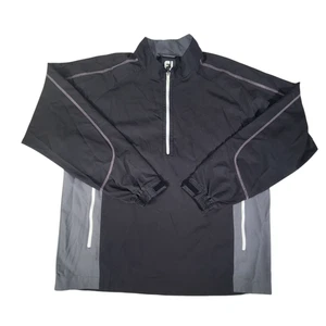 Pullover de golf FJ Footjoy 1/4 cremallera XL ajuste deportivo negro manga larga cuello banda - Imagen 1 de 10