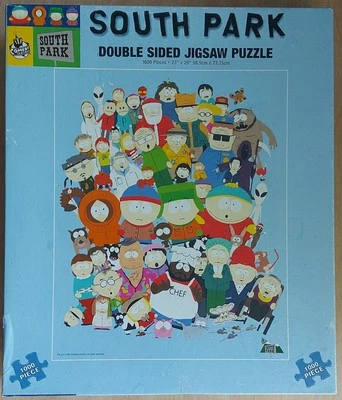 SOUTH PARK: DOUBLE SIDED 1000 PIECE JIGSAW PUZZLE (COMEDY CENTRAL 1999) COMPLETE - Image 1 of 4