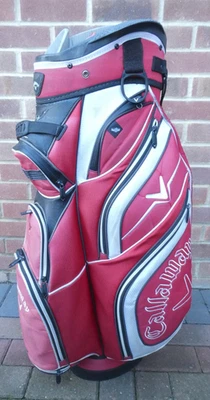 Callaway 14 Way Golf Trolley / Cart Bag - Red / Silver - Includes Full Bag Cape - image 1 of 4