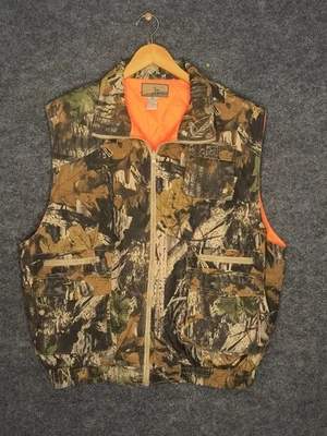 Mens Merrill & Forbes Ranger Camouflage Vest Quilted Insulated Orange Zip Up XL - Image 1 of 4