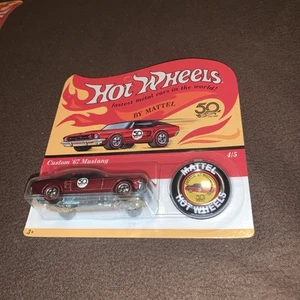 Mustang 4/5 Hot Wheels 50 aniversario Redlines rojo personalizado 67 - Imagen 1 de 6