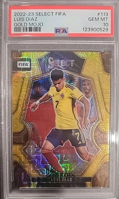 2022-23 Select FIFA- Luis Diaz #113 Mezzanine Gold Mojo /10 - PSA 10 - Image 1 of 4