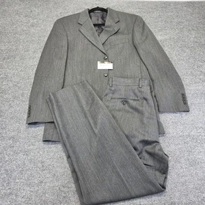 Jones New York Men's Gray 100% Wool Suit Golden Fil Fabric Size 40R - Picture 1 of 12