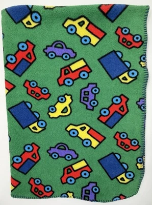 Manta polar verde vintage Gymboree Rainbow Tag AUTOBAHN Cars 1997 usada en excelente estado Foto 1 de 4