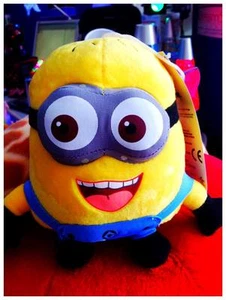 Plush Minion DAVE SMILING 3D Despicable Me 2 HIGH 16 CM X WIDE 14 CM - Picture 1 of 1