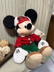 Disney Store 2017 Mickey Mouse Holiday Christmas Medium Plush NEW WITH TAGS 16” - Picture 1 of 5