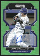2022 Prizm Draft Picks Base Autographs Prizms Lime Green #16 Chase DeLauter/23