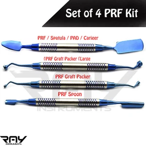 Dental Implant Surgery Bone Compactor Graft Packer Spoon Spatula PRF Kit 4 Pcs - Picture 1 of 6