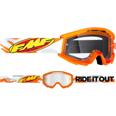 FMF FMF POWERCORE YOUTH GOGGLE ASSAULT GREY - CLEAR LENS F-50054-00001 - Image 1 of 2