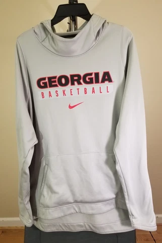 Georgia Bulldogs NCAA Nike Classic Gray Georgia Basketball XL Hooded Sweatshirt Cover