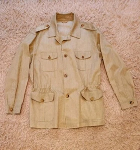 AVI ROSSINI Safari Jacket Linen Made In Italy - Picture 1 of 15