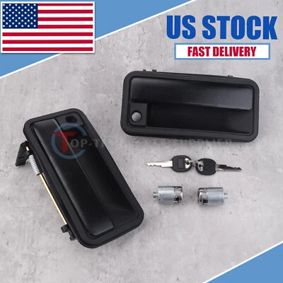 Exterior Door Handle & Lock Cylinder & Keys Set For Chevry GM C/K 1500 2500 3500 - Image 1 of 4