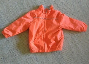 Gymboree bright orenge Raincoat Rain Jacket Lined Hooded Size 2-3T - Picture 1 of 4