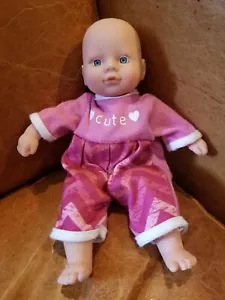 Circo Mini Baby Girl Doll 8" Inch Pink "Cute" Outfit Blue Eyes Caucasian Cititoy - Picture 1 of 12