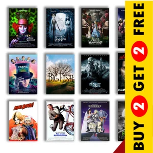 Carteles de películas de Tim Burton cine gótico arte visual impresión hogar arte de pared decoración - Imagen 1 de 19