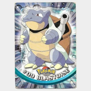 Blastoise #09 2000 Topps TV Animación Negro Logo HP No Holo - Imagen 1 de 1