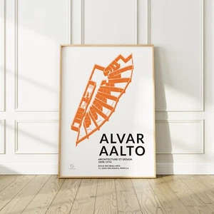Alvar Aalto Architecture Exhibition Poster, 24"x36" (61x91cm), No Frame - Picture 1 of 4