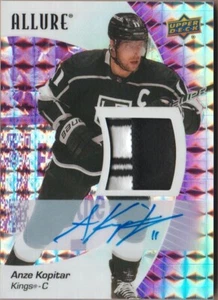 ANZE KOPITAR PATCH AUTO 2023-24 UPPER DECK ALLURE PURPLE DIAMOND 3/10 SSP # 39 - Picture 1 of 2