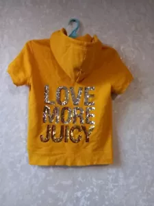 Juicy Couture gelb Trainingsanzug Top Hoodie Sweatshirt mit Pailletten Größe S - Bild 1 von 4