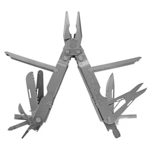 SOG PowerLock Stainless Screwdriver Pliers Saw Multi-Tool  Leather Sheath SOG60 - Picture 1 of 6