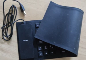 Ultra-Durable Flexible Silicone Keyboard - Waterproof, Rollable, USB - Picture 1 of 5