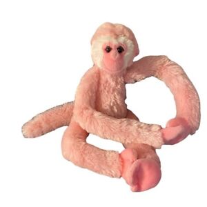 23” Hanging Chimp Plush Stuffed Animal Monkey Baby Light Pink