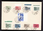 Litauen, Nr. 1-9 auf Blankobeleg, Stempel Alytus C 24 VI 41,geprüft Krischke BPP