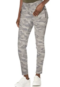 Democracy Womens Ab Solution Side Zip Green Camo Booty Lift Denim Jegging Sz 14 - Picture 1 of 11