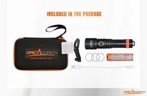 D710 OrcaTorch Subacquea Luce Lanterna Impermeabile 3000 Lumen Super Luminosa Regalo - Foto 1 di 7