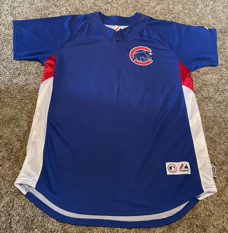 MLB NL Chicago Cubs Majestic Cool Base Blue Jersey Derrek Lee Youth XL Jersey Cover