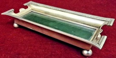 PORTAPENNE / PEN HOLDER - RUSSIAN NEPHRITE and SILVER - FABERGE 1871-1921 - Immagine 1 di 4