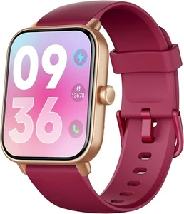 Smart Watch RED with Alexa Built-in 1.8" screen Heart Rate O2 Android IOS - Zdjęcie 1 z 7