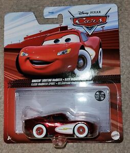 Disney Pixar Cars Cruisin Lightning McQueen Metallic Red 1:55 Diecast Corvette