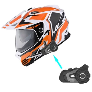 1Storm Dual Sport Motorcycle Full Face Helmet Dual Visor HF802+Bluetooth - Picture 1 of 97