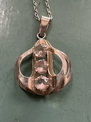 Ciondolo Kultaseppa salovaara Argento Sterling Finlandia Quarzo Finlandese Vi... - Immagine 1 di 4