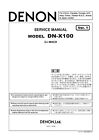 Instrukcja serwisowa do Denon DN-X100 