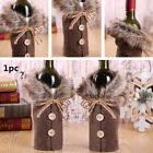 2 Pcs Christmas Decor Holiday Wine Bottle Sweaters European And American