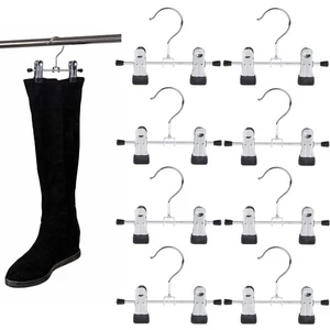 20 PACK 6" METAL BOOTS HANGERS WITH 2 ADJUSTABLE CLIPS PORTABLE MULTIFUNCTIONAL - Picture 1 of 8