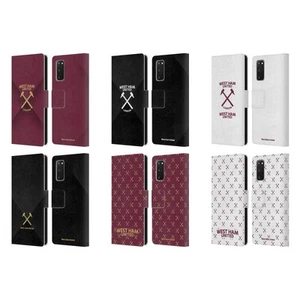 WEST HAM UNITED FC HAMMER MARQUE KIT LEATHER BOOK CASE FOR SAMSUNG PHONES 1 - Picture 1 of 12