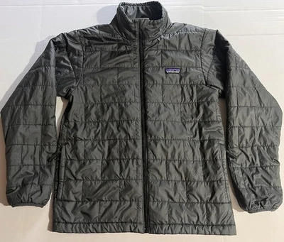 Patagonia Jacket Youth X-Large Gray Nano Puff Quilted Primaloft Insulated Kids - Image 1 of 4