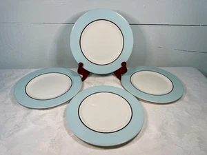 4 Pagnossin Treviso Ironstone Salad Plates Audrey Robin Egg Blue Made in Italy - Picture 1 of 6
