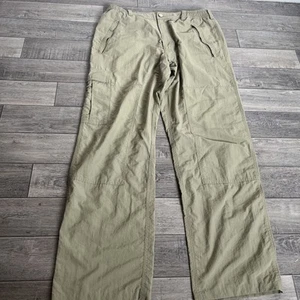 Tenson Cargo Trousers Men’s Size L 34W 30L Green Nylon Lightweight - Picture 1 of 11