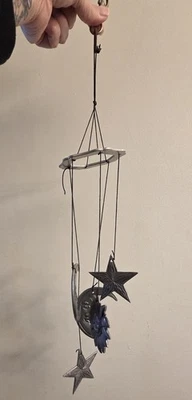  Campanas de viento de metal estaño estrella luna sol celestial - vintage años 90  Foto 1 de 3