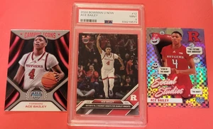 Ace Bailey ROOKIE CARD GRADED PSA MINT 9 + BOWMAN U CHROME + Chrome X-Fractor RC - Picture 1 of 8