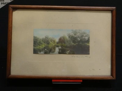 WALLACE NUTTING HANDCOLORED PHOTOGRAPH PRINT GORGEOUS RIVER SCENE SIGNED! - Image 1 of 4