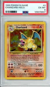 1999 POKEMON GAME #4 CHARIZARD HOLO PSA 6 - Picture 1 of 2