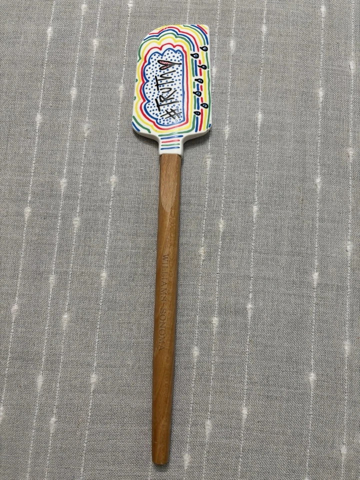 Williams Sonoma No Kid Hungry Gwen Stefani Silicone Spatula Wooden 12.5 Inch - Image 1 of 4