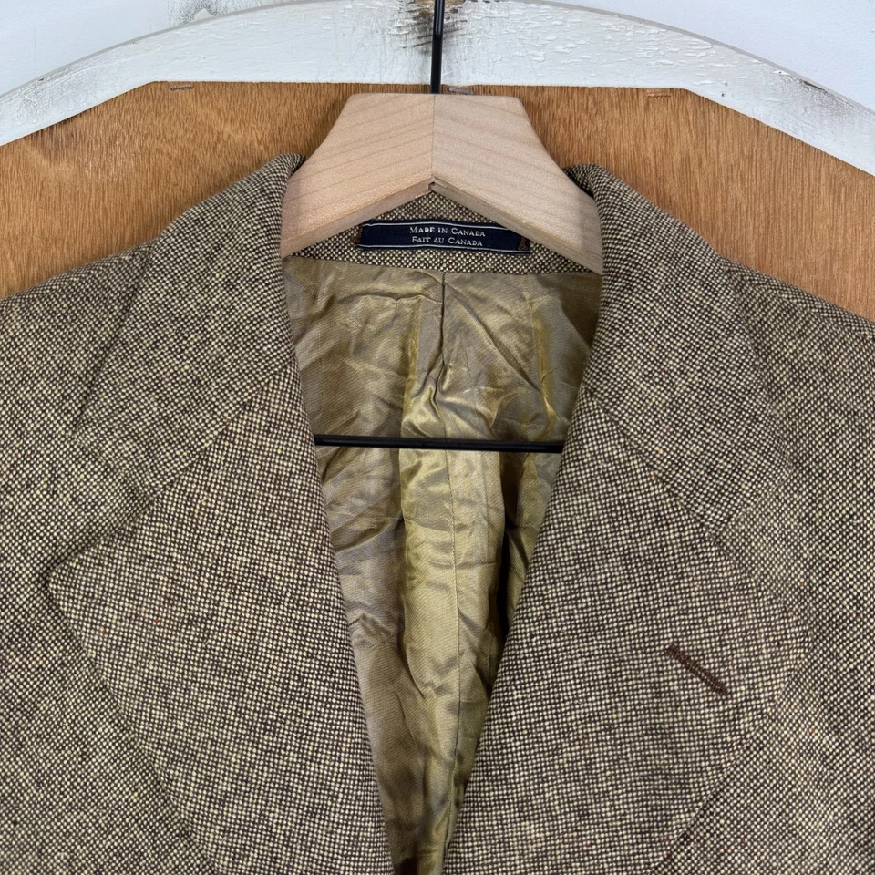 Blazer Loro Piana Para Hombres 48S Marrón 3 Botones 100% Cachemira Arnold Brant Tweed Bonito Foto 1 de 4